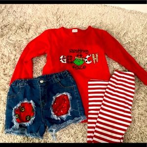 Girls 7/8 Christmas boutique outfit